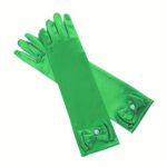 Girls Princess Gloves With Bow Faux Pearl For Birthday Cosplay - 25