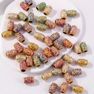 50pcs Vintage Beads Hair Ring Clips Stylish Girls Holiday Gift Idea