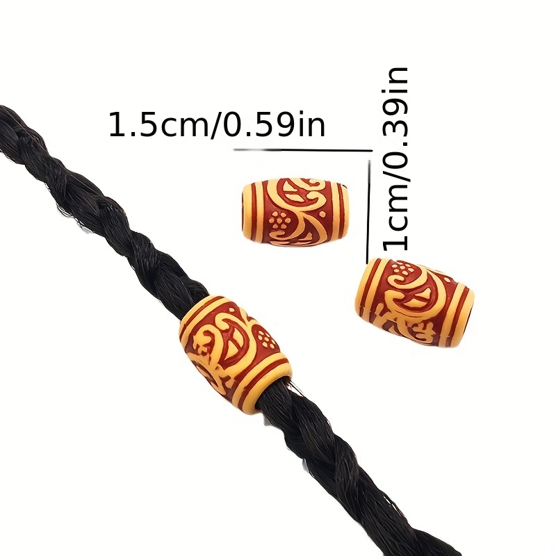 50pcs Vintage Beads Hair Ring Clips Stylish Girls Holiday Gift Idea - 14