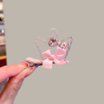 Sparkly Crown Rabbit Ear Hair Clip Durable Girls Accessories For Parties - 20