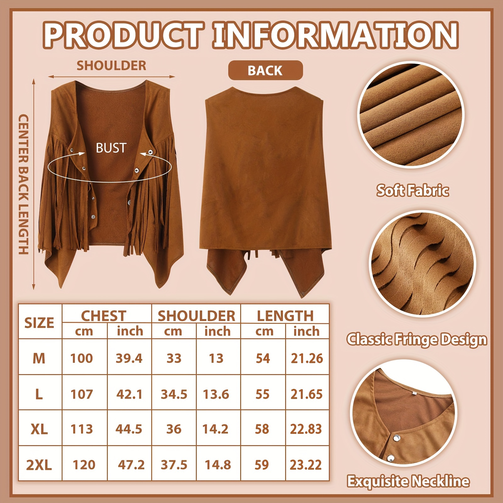 Womens 7pcs Retro Western Cowgirl Costume Set With Jewelry Accessories - 13