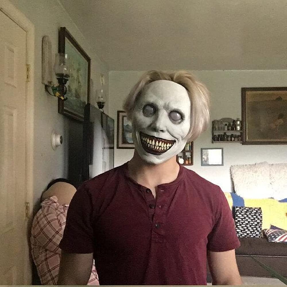 Mens Halloween Zombie Demon Cosplay Mask Scary Plastic Horror Prop - 15