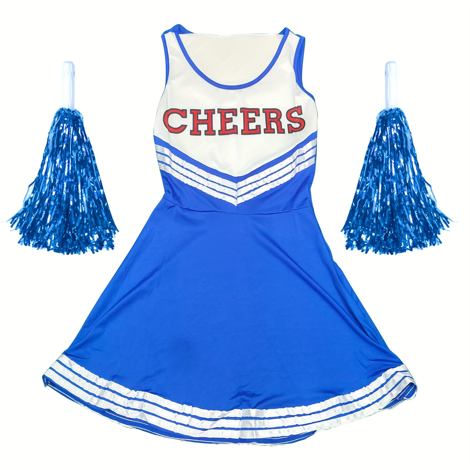 Girls Cheerleader Costume With Dance Accessories For Stage Performances - 3