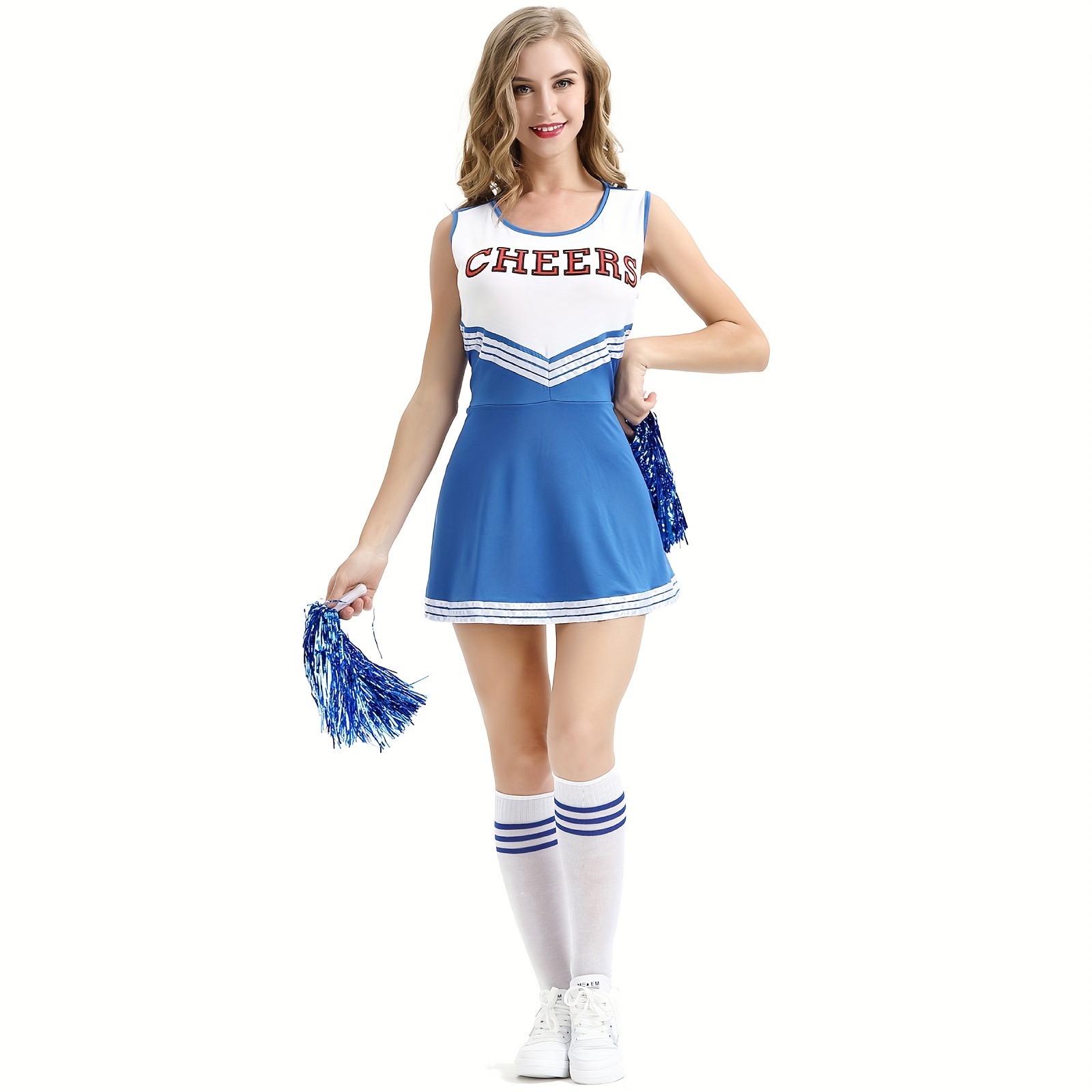Girls Cheerleader Costume With Dance Accessories For Stage Performances - 6