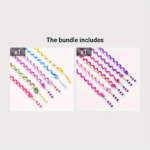 Vibrant Gradient 6pcs Hair Clips Set Teen Girls Styling Tools - 14