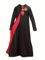 2pcs Boys Magic College Costume Set Hooded Cloak Tie - 6