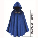 Medieval Vampire Faux Suede Cloak Adjustable Halloween Cosplay Larp Photography - 8