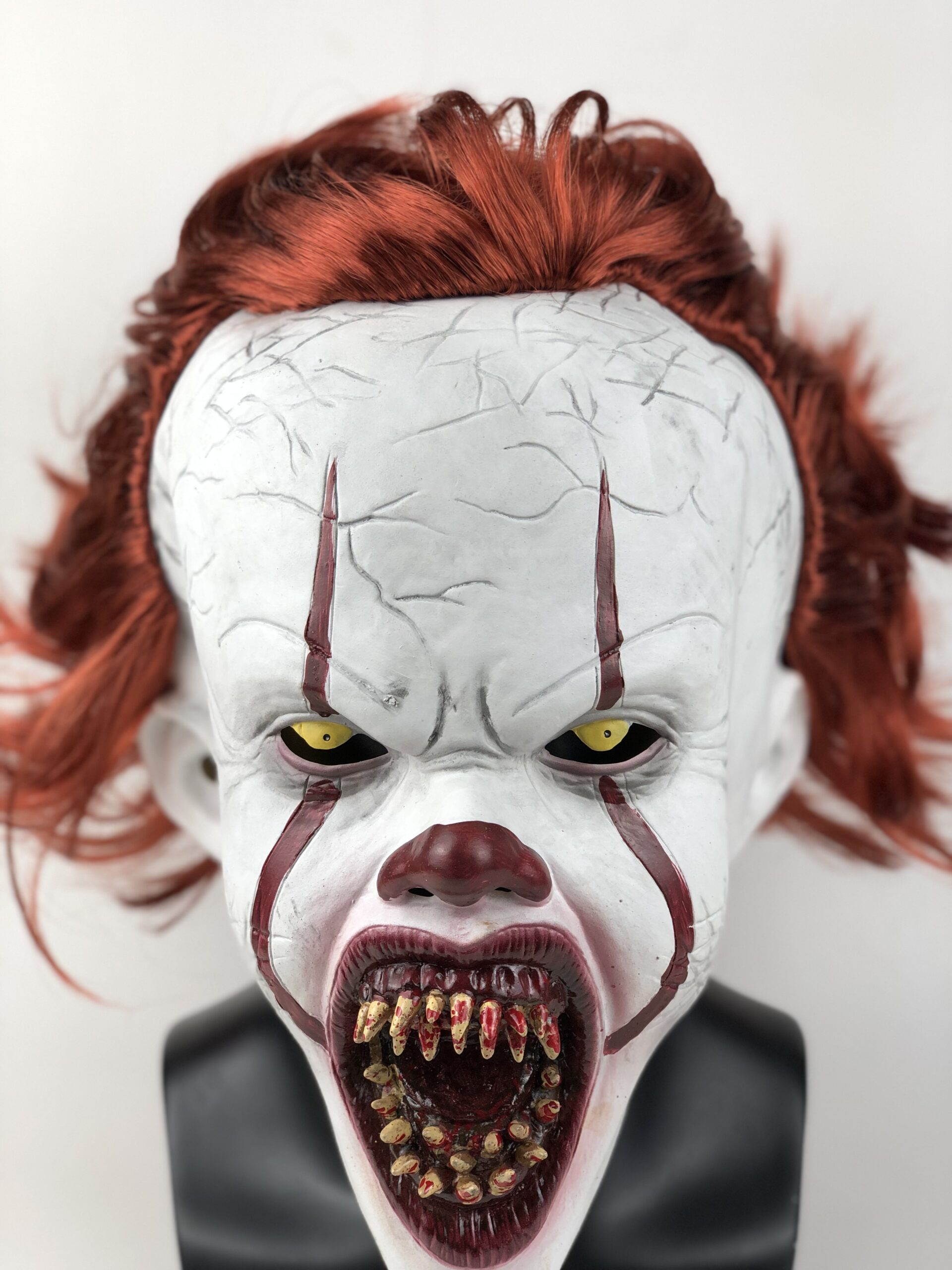 Mens Scary Clown Latex Mask For Halloween Cosplay Horror Parties - 13