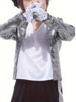 Boys Halloween Singer Costume Set With Faux Twopiece Top Hat Glove - 5