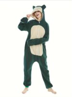 Womens Long Sleeve Hooded Onesie Pajama Set Cozy Plush Cartoon Sleepwear - 3