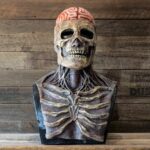 Mens Realistic Full Head Skull Latex Mask Halloween Costume Accessory - 6