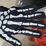 Halloween Skeleton Gloves Mask Set Punk Style Cosplay Accessories - 7