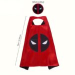 Deadpool Halloween Costume Set Doublelayer Cape Mask For Roleplay By Ume - 2