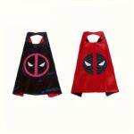 Deadpool Halloween Costume Set Doublelayer Cape Mask For Roleplay By Ume - 9
