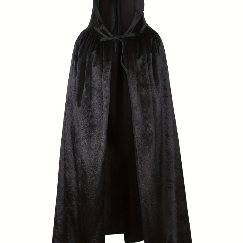 Unisex Wizard Costume Hooded Cloak Tie Ideal For Halloweencosplay