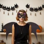 Halloween Punk Cosplay Set Bat Wings Eye Mask For Party Kings Day