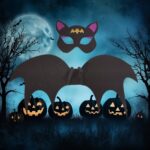 Halloween Punk Cosplay Set Bat Wings Eye Mask For Party Kings Day - 6