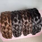 Thick Sixstrand Twist Braids Wig Headband With Integrated Fishbone Braids