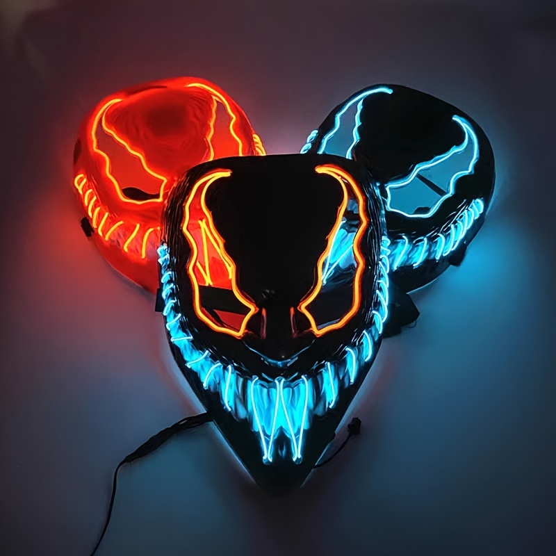 Led Luminous Skull Mask Unique Halloween Costume Punk Style Gift Idea - 16