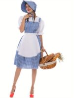 Womens Wizard Of Oz Dorothy Costume Classic Prairie Halloween Party Dress - 2