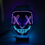 Led Cyberpunk Skull Mask Gothic Halloween Rave Larp Cosplay Accessory - 5