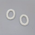 Durable Diy Faux Pearl Rhinestone Letter Patches For Personalized Gifts - 50
