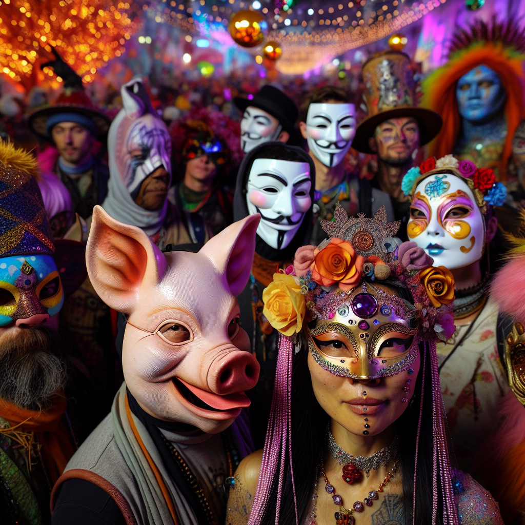 How the Eye-Catching Pig Mask Enhances Creative Masquerade Outfits  