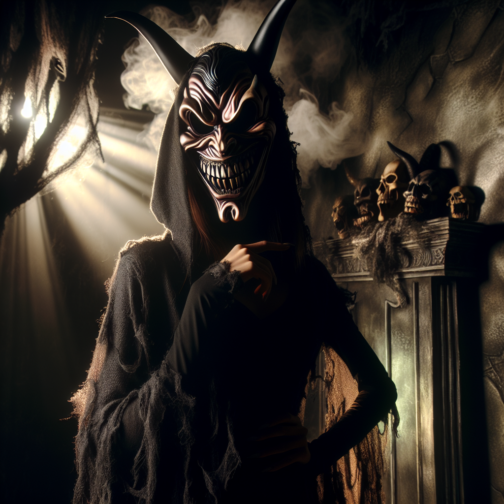 Transform Your Look with an Adult Halloween Cosplay Mask: Scary Smiling Demon  