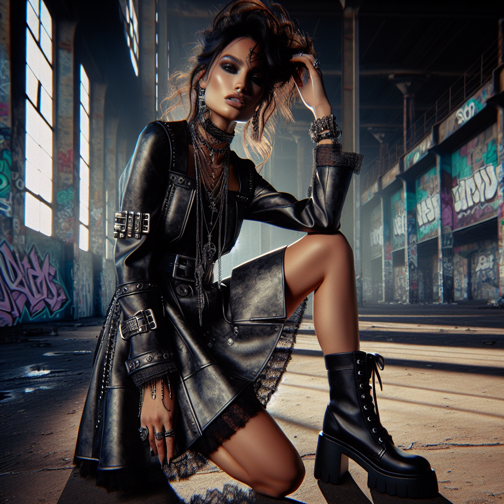 Express Your Individuality with a Unique Mini Dress Featuring Rebellious Flair  