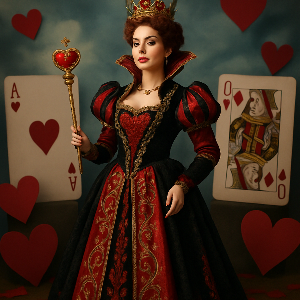 Experience the Elegance of a Luxurious Queen of Hearts Halloween Costume for Adults Experience the Elegance of a Luxurious Queen of Hearts Halloween Costume for Adults