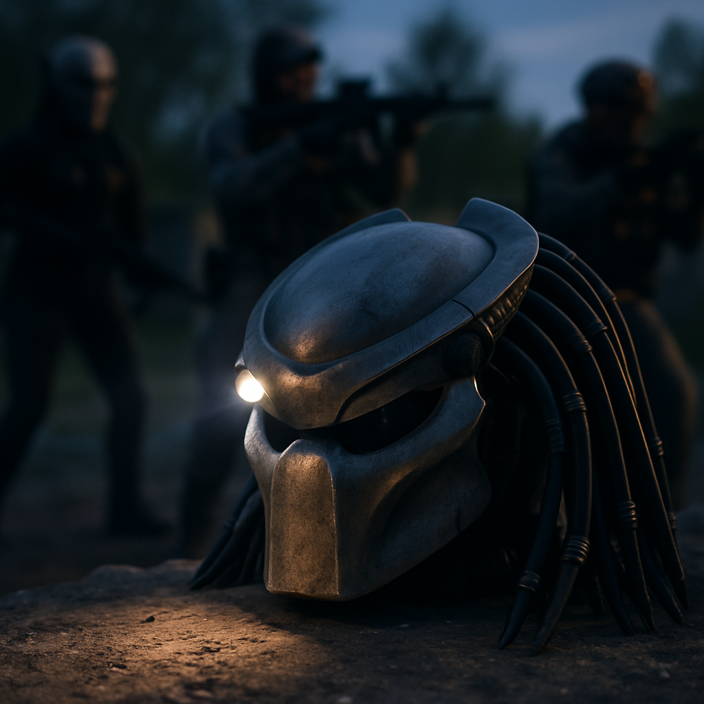 Unveiling the Alien Vs Predator Cosplay Helmet with Integrated Light for Airsoft  