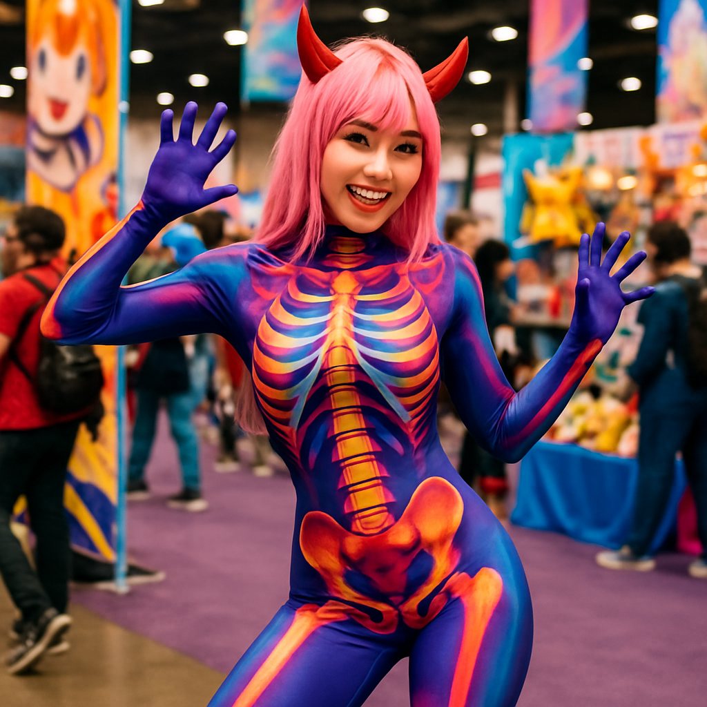 Why the Womens 3D Anime Skeleton Cosplay Jumpsuit is Perfect for Conventions  