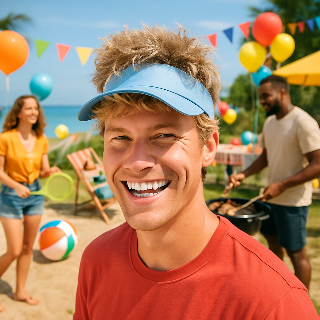 Stylish Sun Visor Hat for Adding Humor to Summer Outfits  