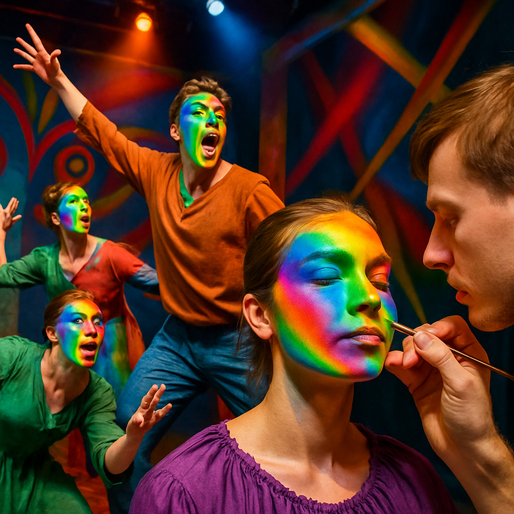Creating Vibrant Rainbow Designs for Theatrical Performances  
