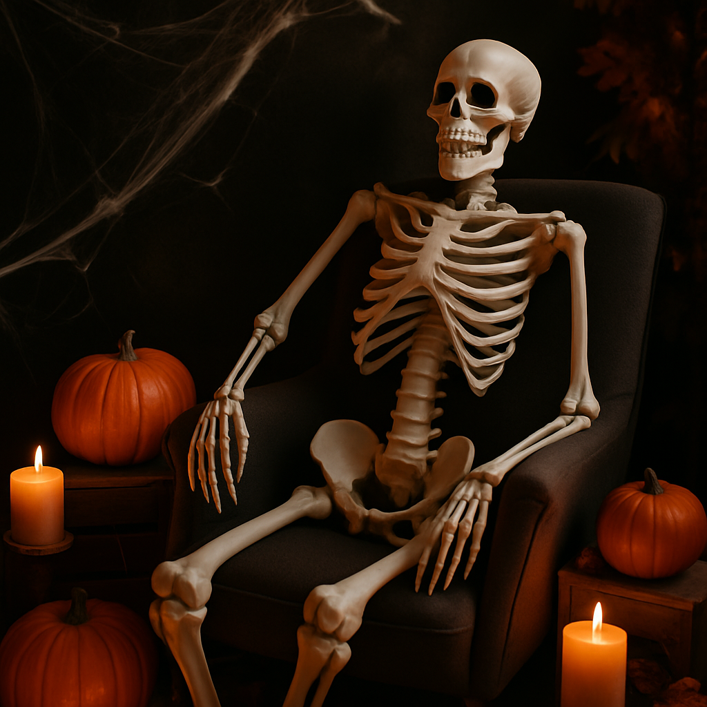 The Multifunctional Use of a Lifesize Poseable Skeleton for Halloween Decorations  